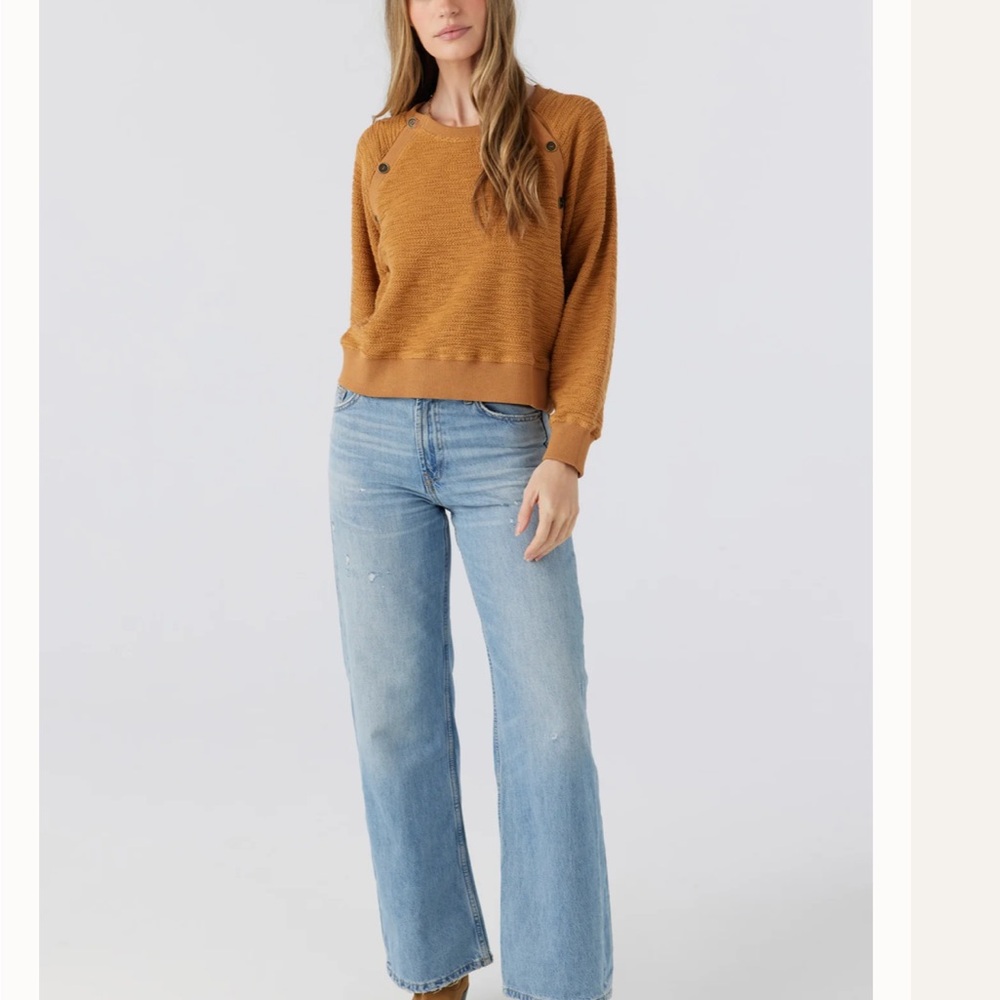 Sol Angeles Marin Slub Crewneck Sweater     - L (NWT) - Picture 3 of 5